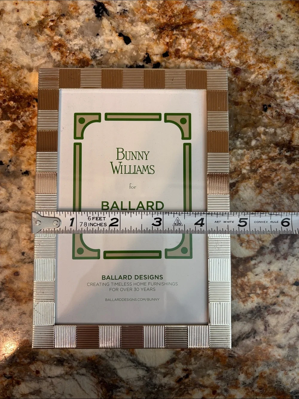 Bunny Williams for Ballard Designs Silver Ribbed Picture Frame